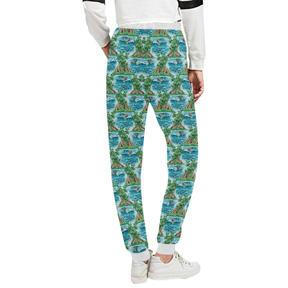 Palm Tree Hawaiian Themed Design Print Unisex Sweatpants