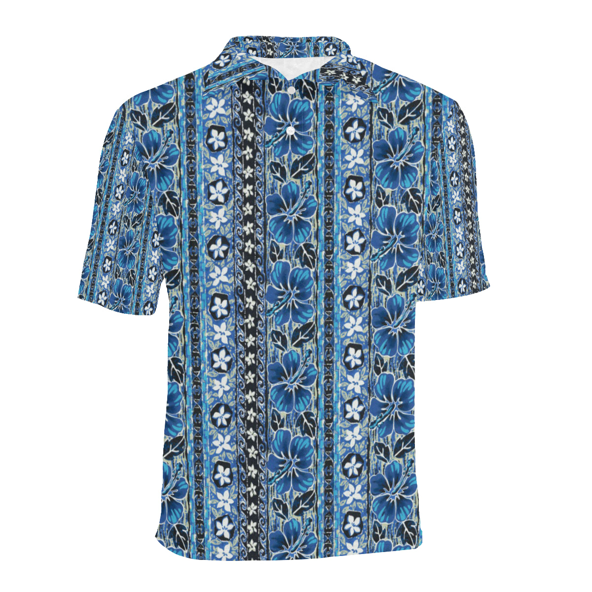 Hawaiian Themed Pattern Print Design H012 Men Polo Shirt