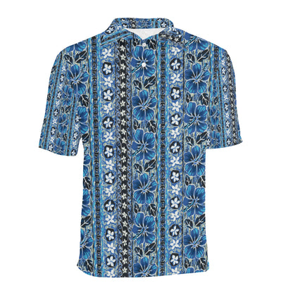 Hawaiian Themed Pattern Print Design H012 Men Polo Shirt