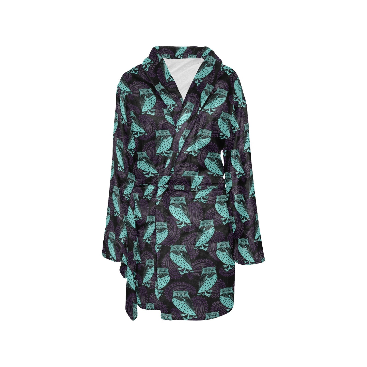Tribal Pattern Print Design LKS3010 Women's Fleece Robe