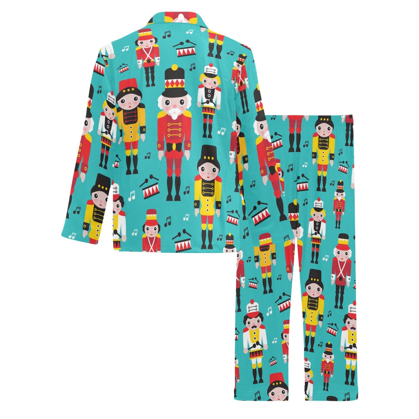 Nutcracker Pattern Print Design A03 Men's Long Pajama Set