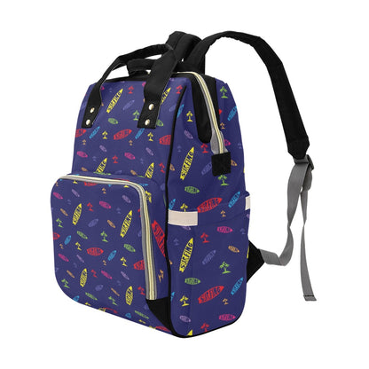Surfboard Print Design LKS305 Diaper Bag Backpack