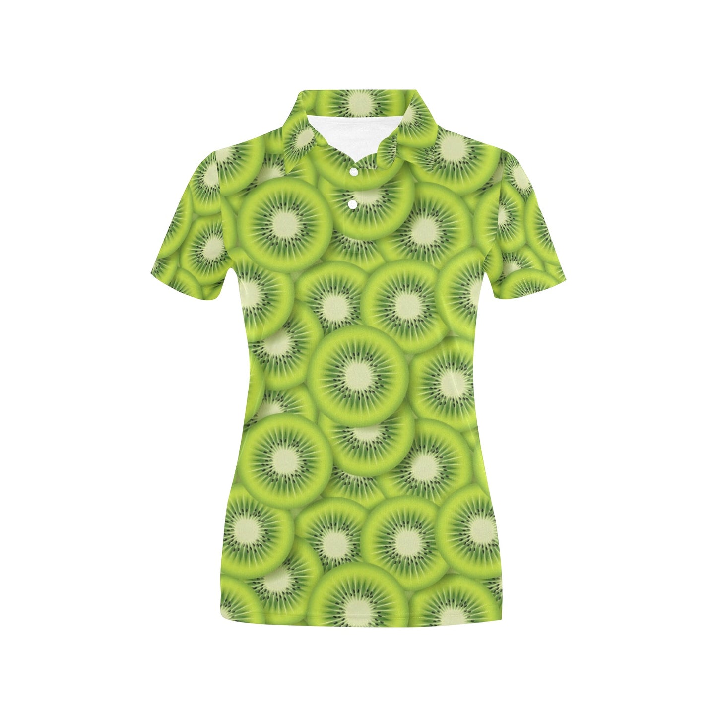 Kiwi Pattern Print Design KW01 Women's Polo Shirt