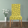 Smiley Face Emoji Print Design LKS302 Dining Chair Slipcover