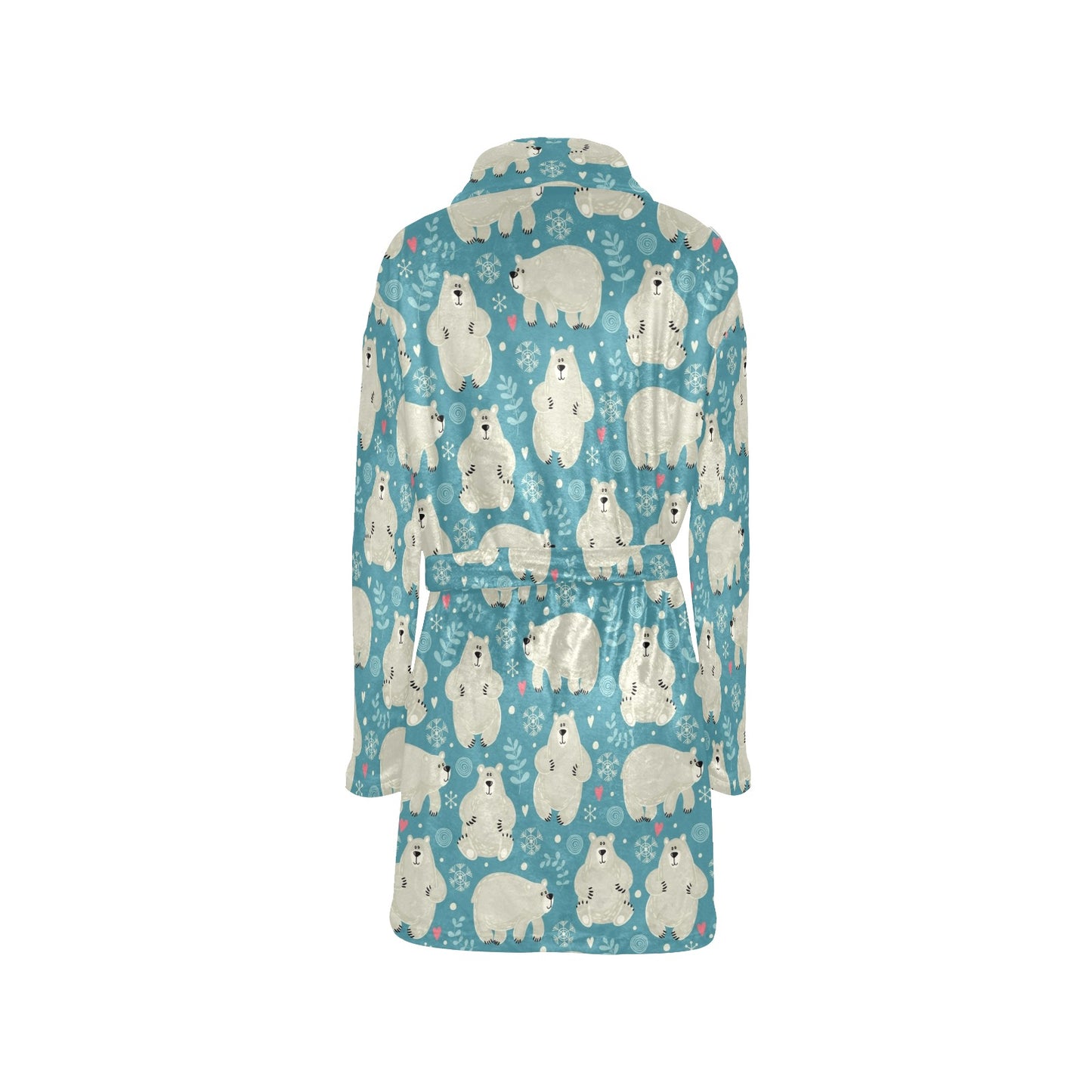 Bear Pattern Print Design BE04 Women's Fleece Robe
