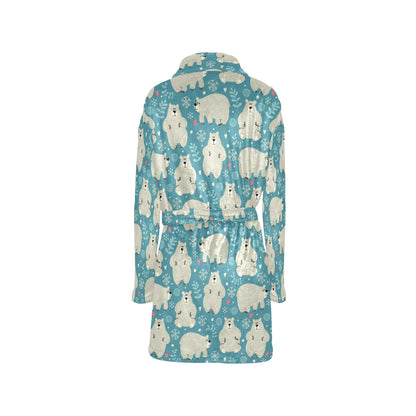 Bear Pattern Print Design BE04 Women's Fleece Robe