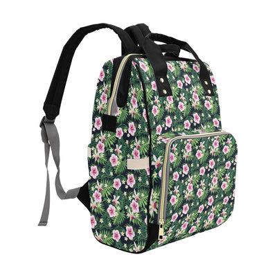 Hibiscus Tropical Print Design LKS309 Diaper Bag Backpack