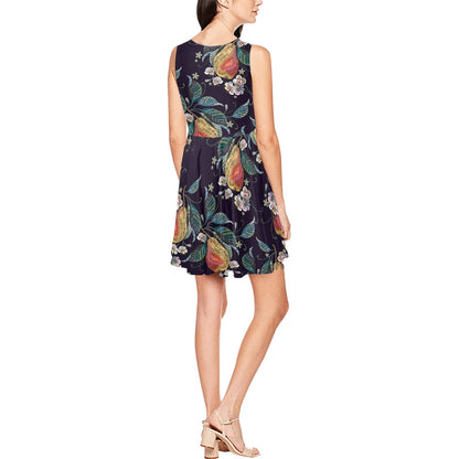 Pear Pattern Print Design PE02 Sleeveless Dress