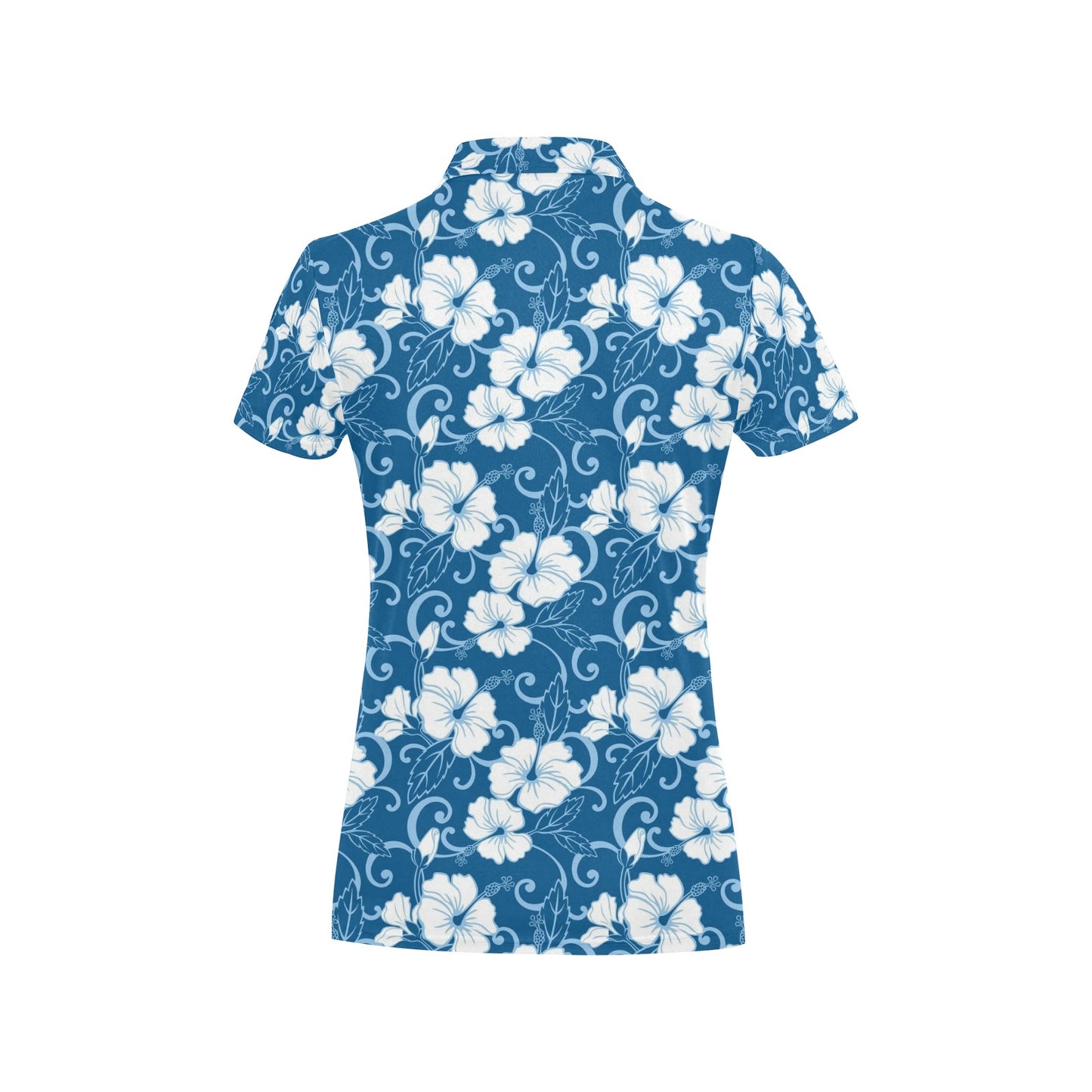 Hibiscus Pattern Print Design HB03 Women's Polo Shirt