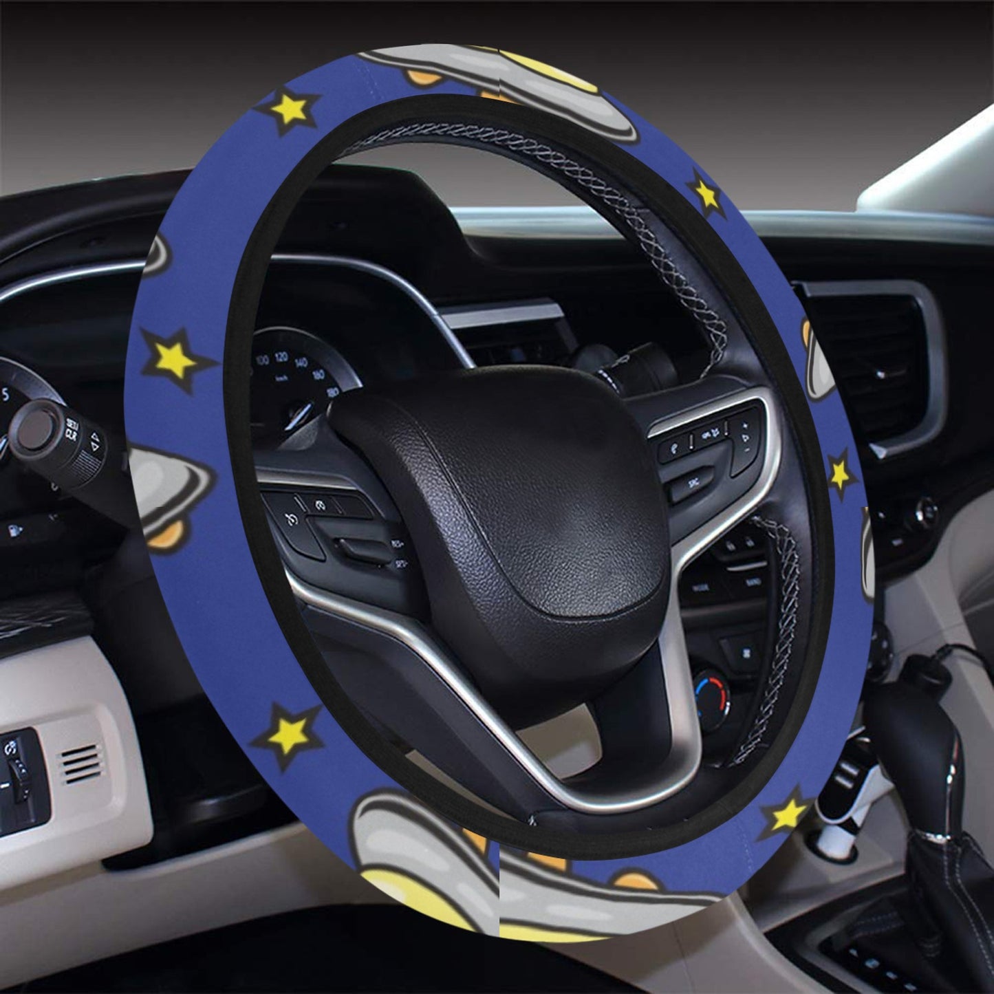 UFO Print Design LKS309 Steering Wheel Cover with Elastic Edge