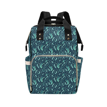 Seaweed Print Design LKS302 Diaper Bag Backpack