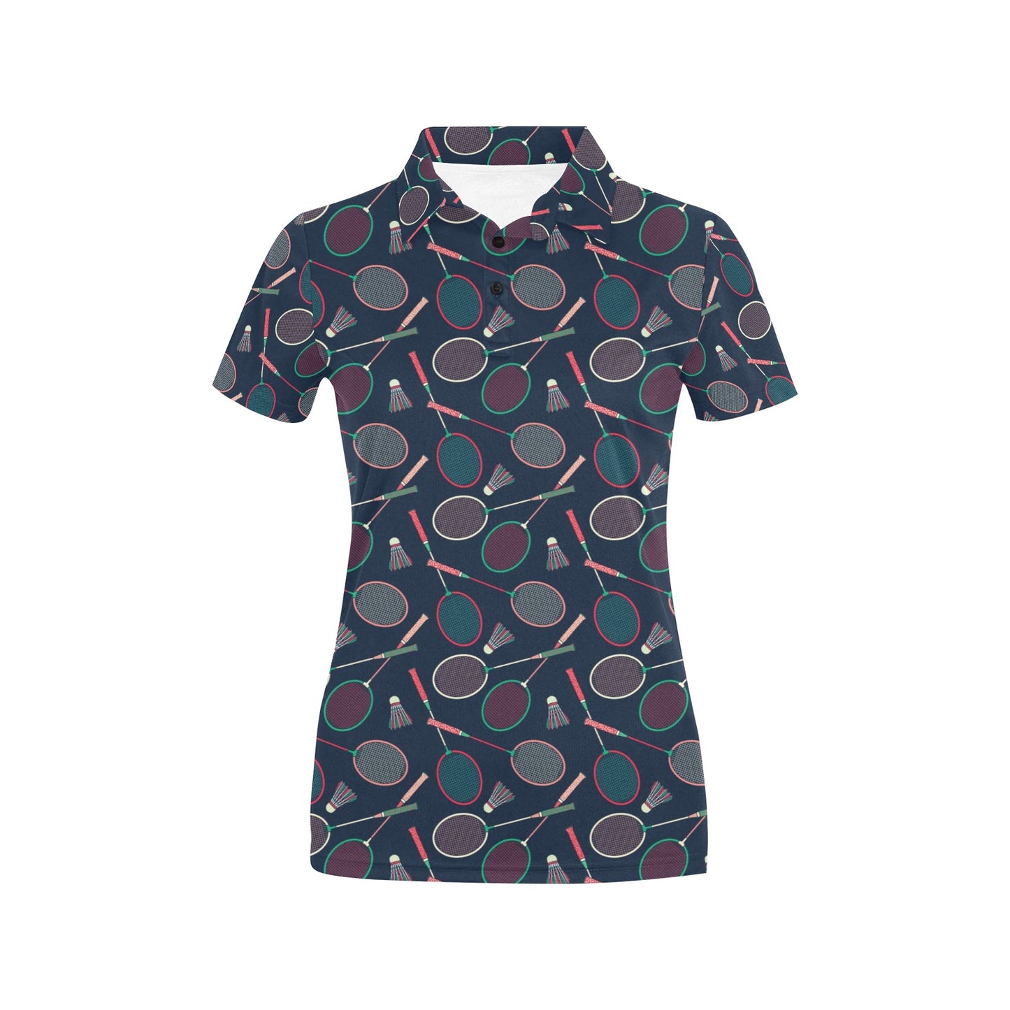 Badminton Pattern Print Design 03 Women's Polo Shirt