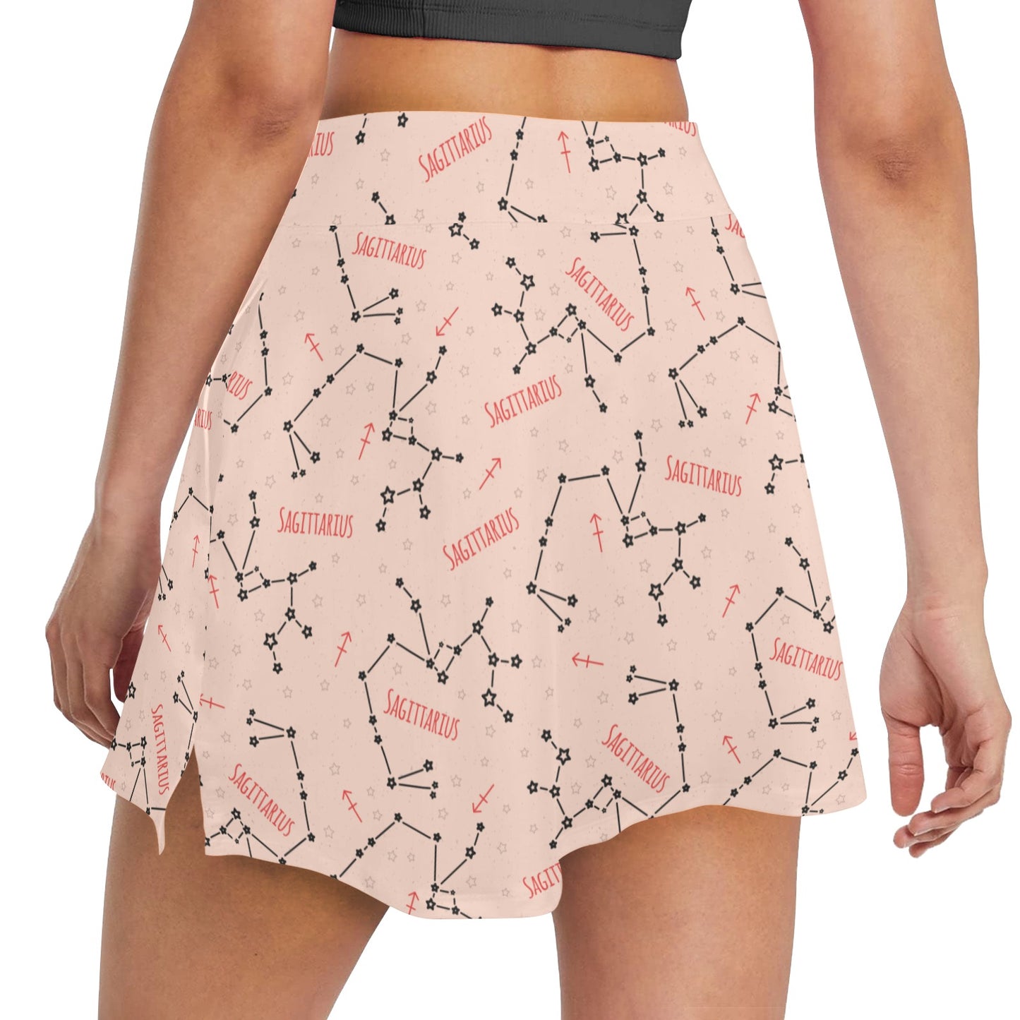 Sagittarius Star Print Design LKS302 17" Golf & Pickleball Skort with Pockets