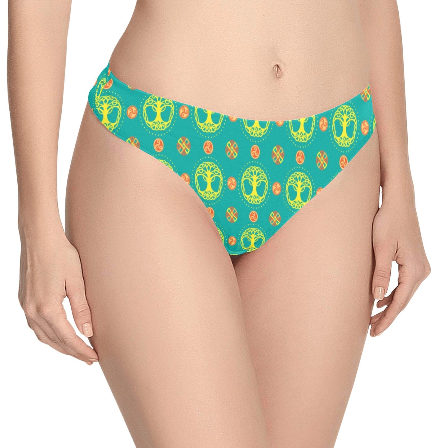 Celtic Tree of Life Print Pattern Women's Thongs