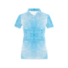 Geometric Blue Pattern Print Design 01 Women's Polo Shirt