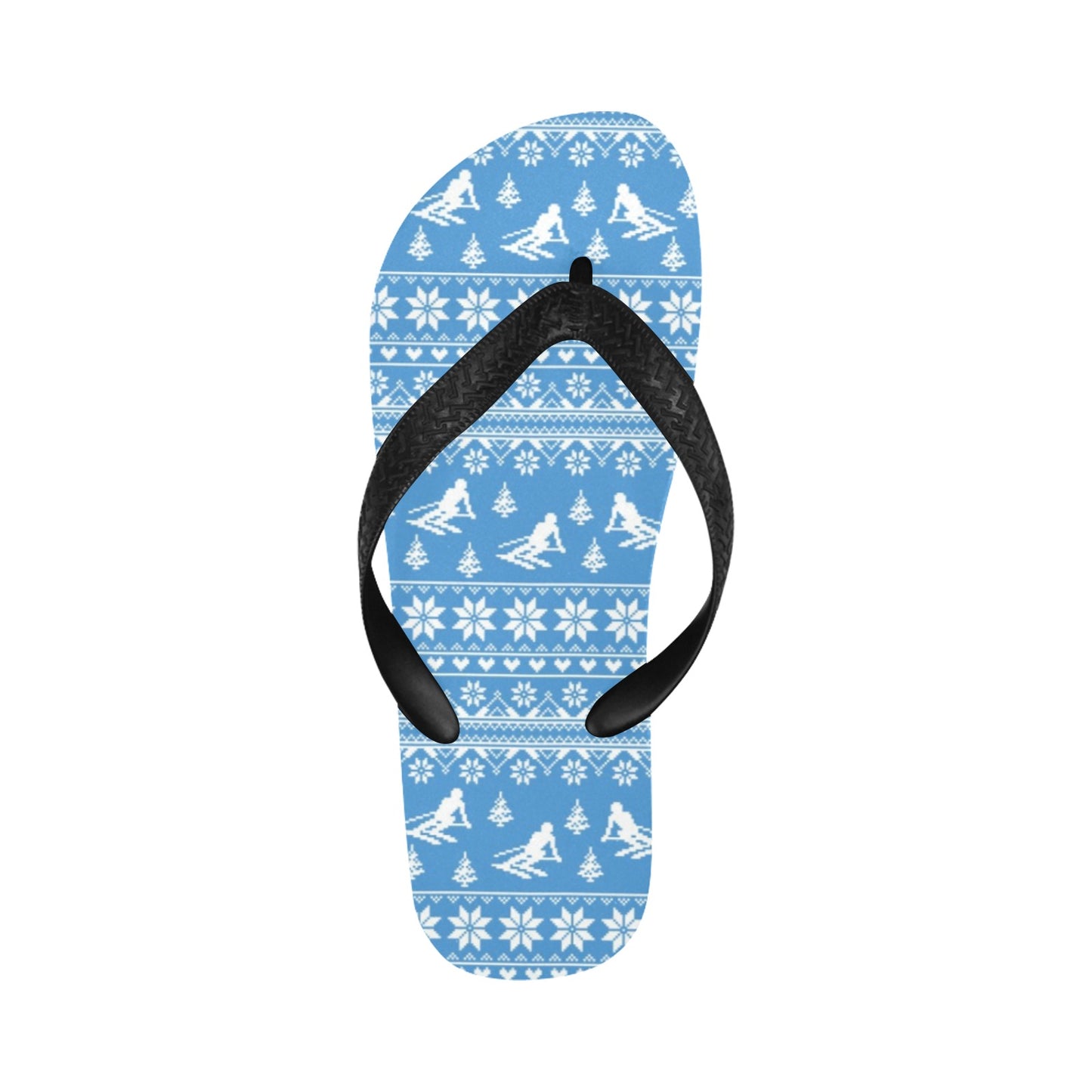 Ski Knit Pattern Print Design LKS302 Flip Flops