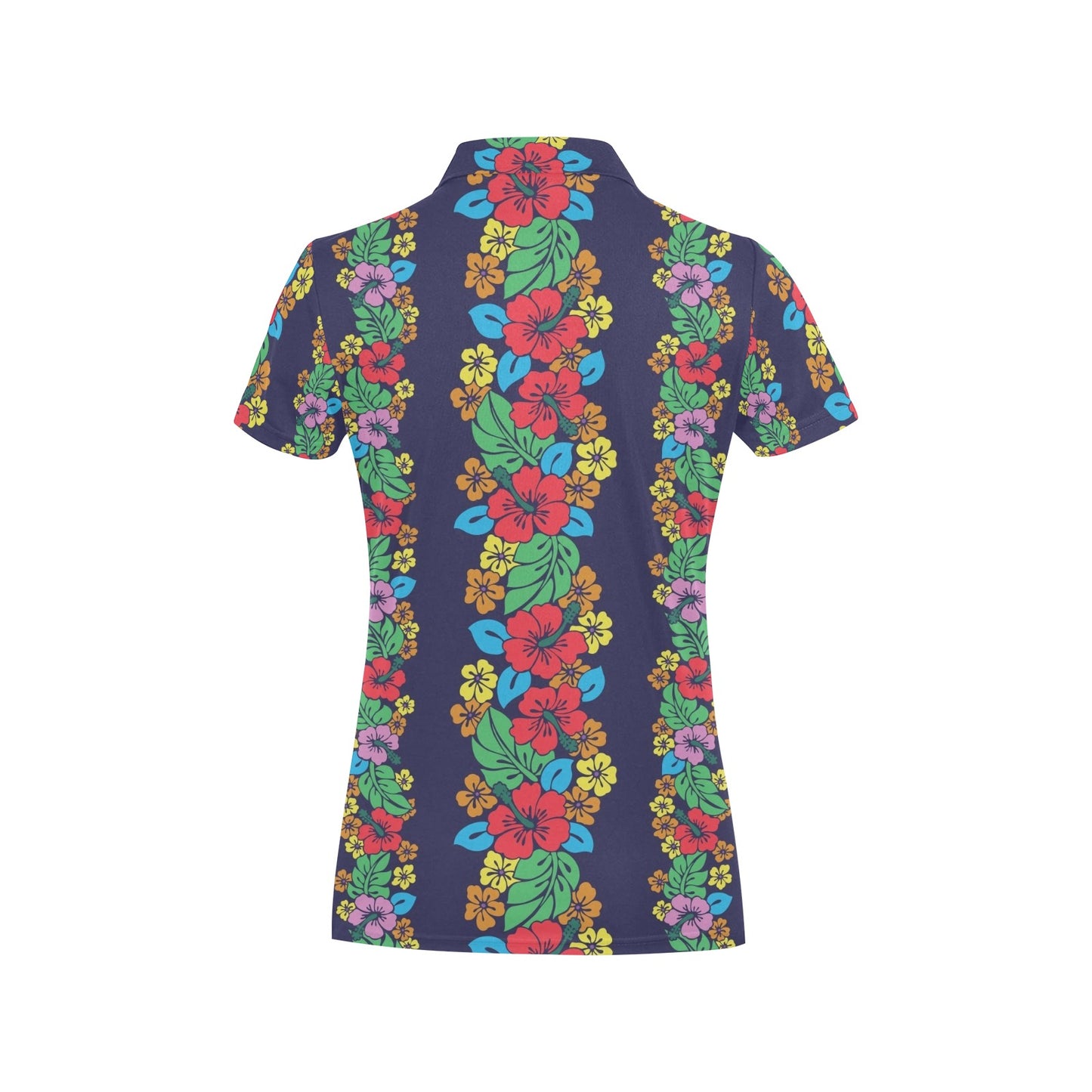 Hawaiian Themed Pattern Print Design H03 Women's Polo Shirt