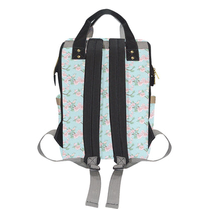 Cherry Blossom Pattern Print Design 02 Diaper Bag Backpack