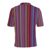 Serape Stripe Print Men Polo Shirt