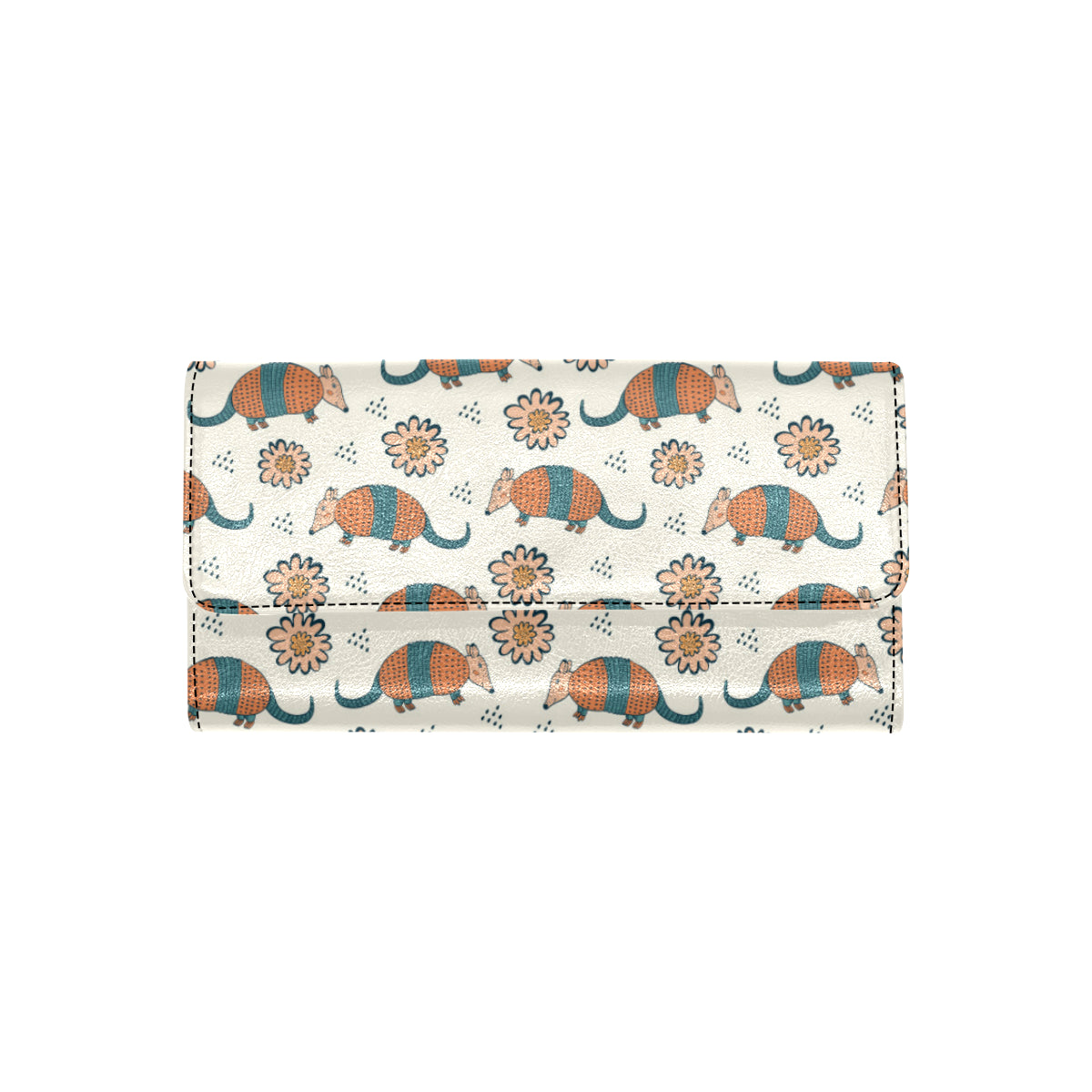Armadillo Pattern Print Design 02 Women's Trifold Wallet