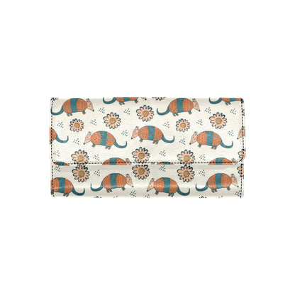 Armadillo Pattern Print Design 02 Women's Trifold Wallet