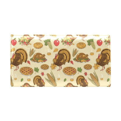 Thanksgiving Print Design LKS302 Women's Trifold Wallet