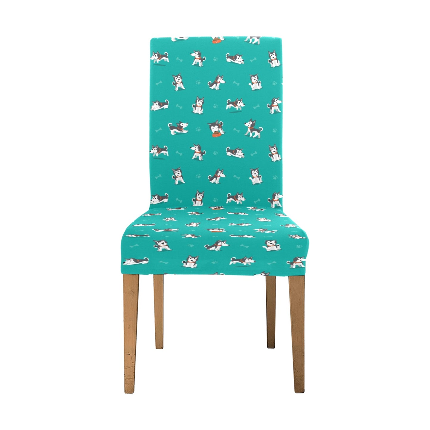 Siberian Huskies Print Design LKS303 Dining Chair Slipcover