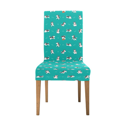 Siberian Huskies Print Design LKS303 Dining Chair Slipcover
