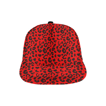 Leopard Red Skin Print Snapback Cap