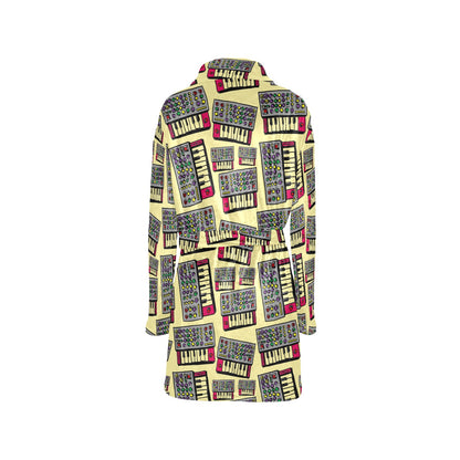 Synthesizer Pattern Print Design 01 Women's Fleece Robe