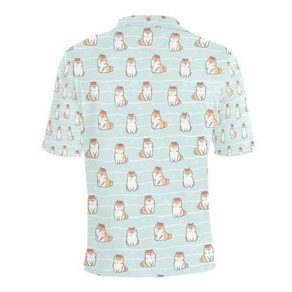 Shiba Inu Print Design LKS3011 Men Polo Shirt