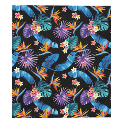 Tropical Flower Pattern Print Design TF018 Premium Quilt