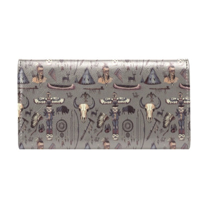 Native Indian life Design Print Women's Trifold Wallet
