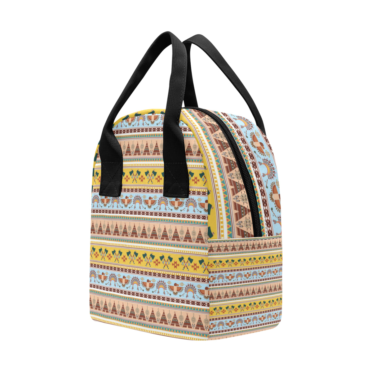 Native American Pattern Design Print Insulated Lunch Bag