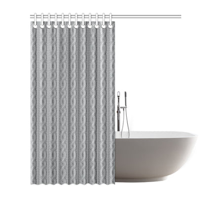Cable Knit Pattern Print Design 01 Shower Curtain