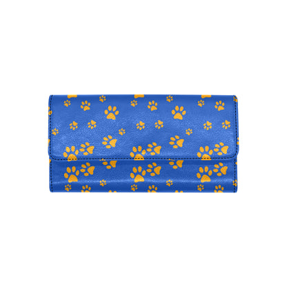 Paw Pattern Print Design A03 Women's Trifold Wallet