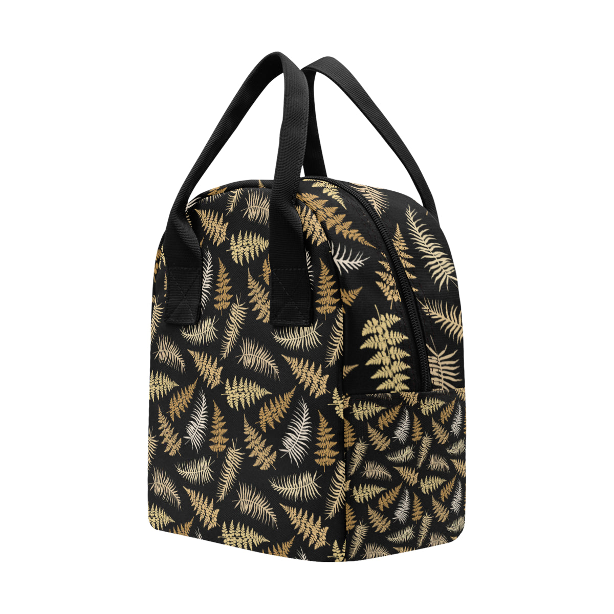 Fern Leave Bright Print Pattern Insulated Lunch Bag