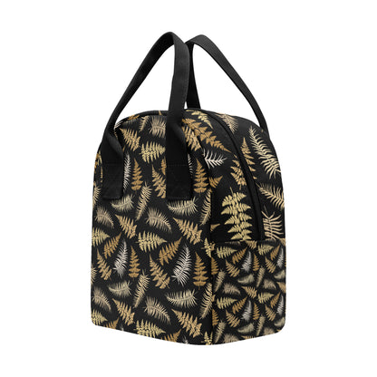 Fern Leave Bright Print Pattern Insulated Lunch Bag