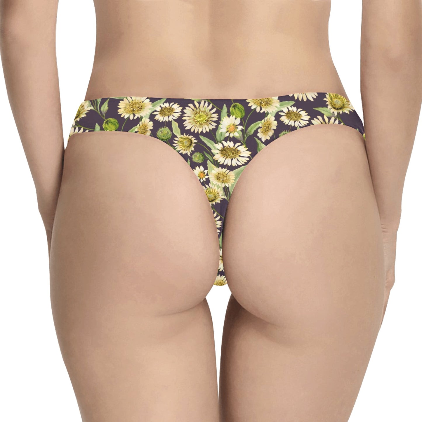 Daisy Vintage Print Pattern Women's Thongs
