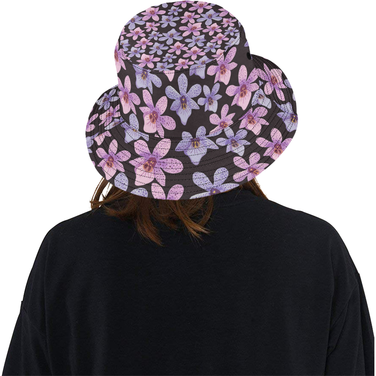 Orchid Pattern Print Design OR08 Unisex Bucket Hat