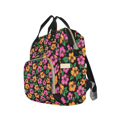 Hibiscus Pattern Print Design HB029 Diaper Bag Backpack