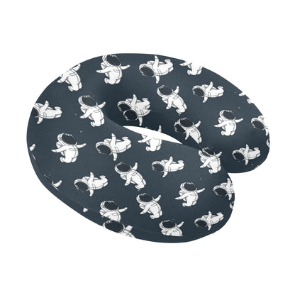 Astronaut Pattern Print Design 02 U-Shaped Travel Neck Pillow