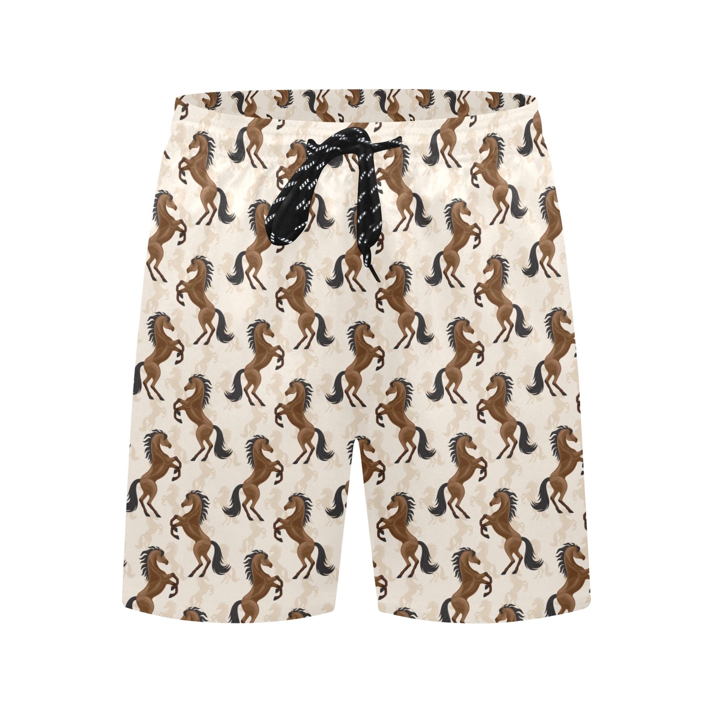 Horse Print Design LKS308 Men's Swim Trunks Beach Shorts