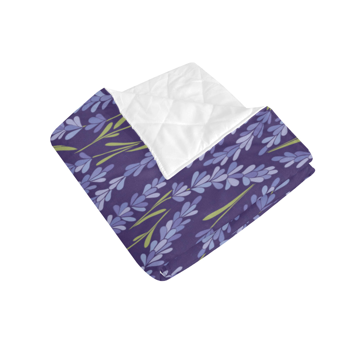 Lavender Pattern Print Design 03 Premium Quilt
