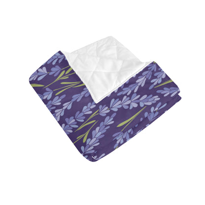 Lavender Pattern Print Design 03 Premium Quilt