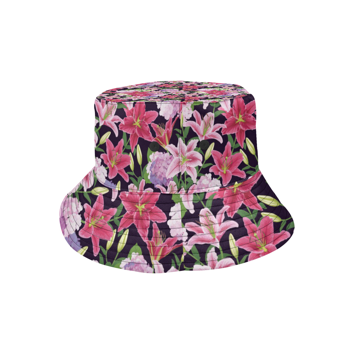 Lily Pattern Print Design LY017 Unisex Bucket Hat