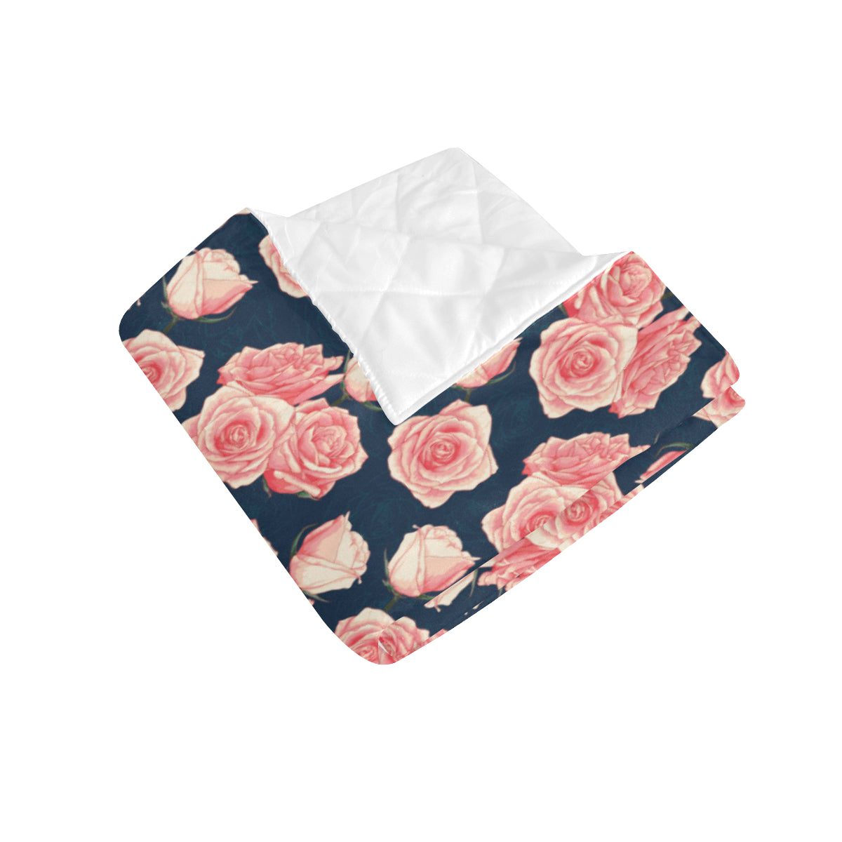 Rose Pattern Print Design A03 Premium Quilt