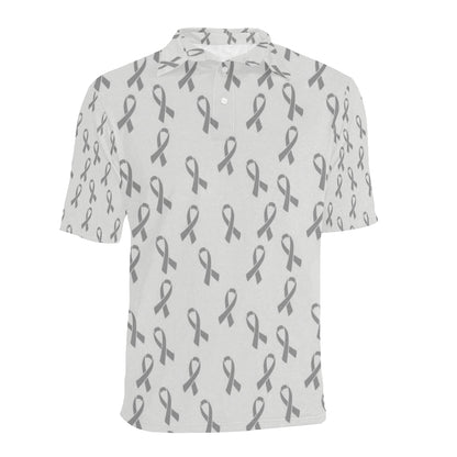 Brain cancer Pattern Print Design 01 Men Polo Shirt
