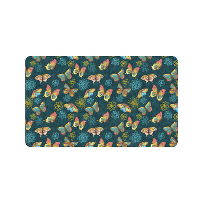 Butterfly Hand Draw Print Pattern Rubber Doormat