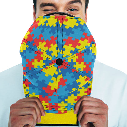 Autism Awareness Puzzles Design Print Snapback Cap